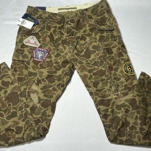 Polo Ralph Lauren Voyager Patchwork Camo Cargo Utility Pants Men’s Sz 36 x 34